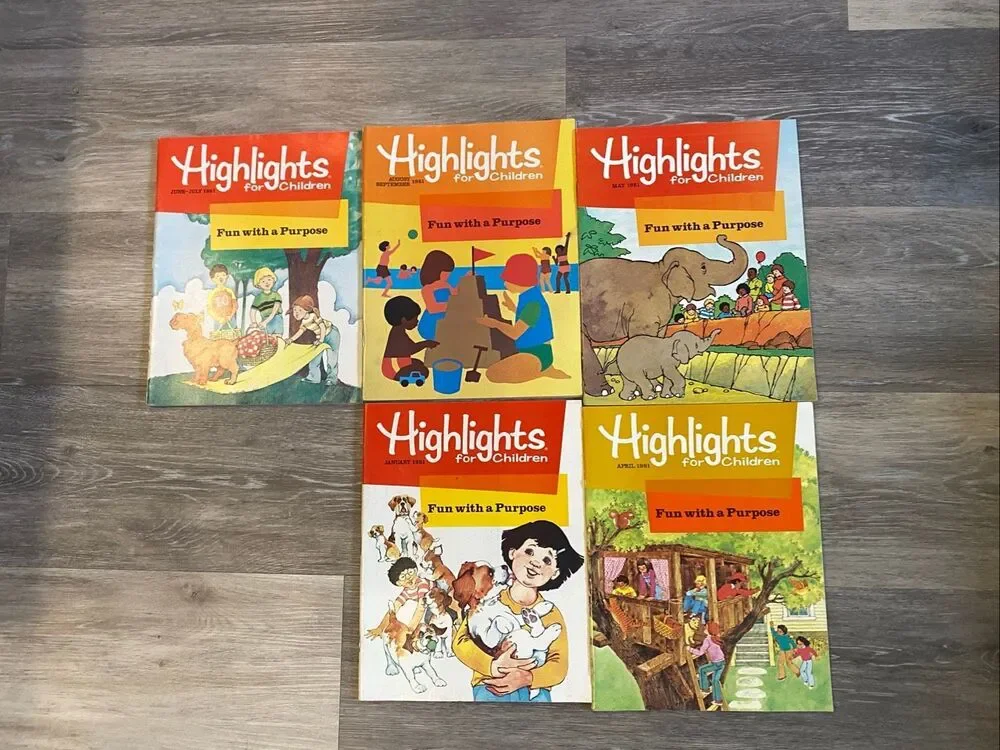 Vintage Highlights for Children Magazine Lot 17 1978-1982 Activity Books UNUSED